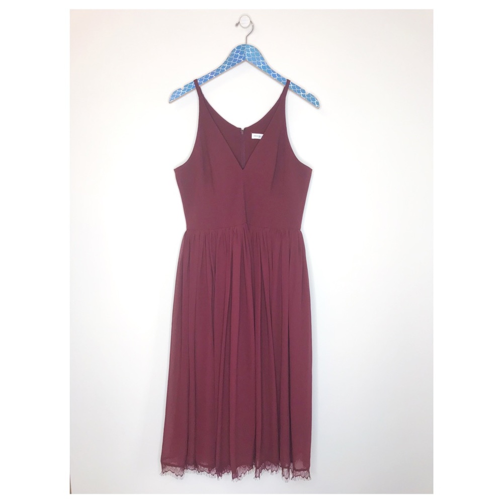 Dress The Population Alicia Mixed Media Midi Dress